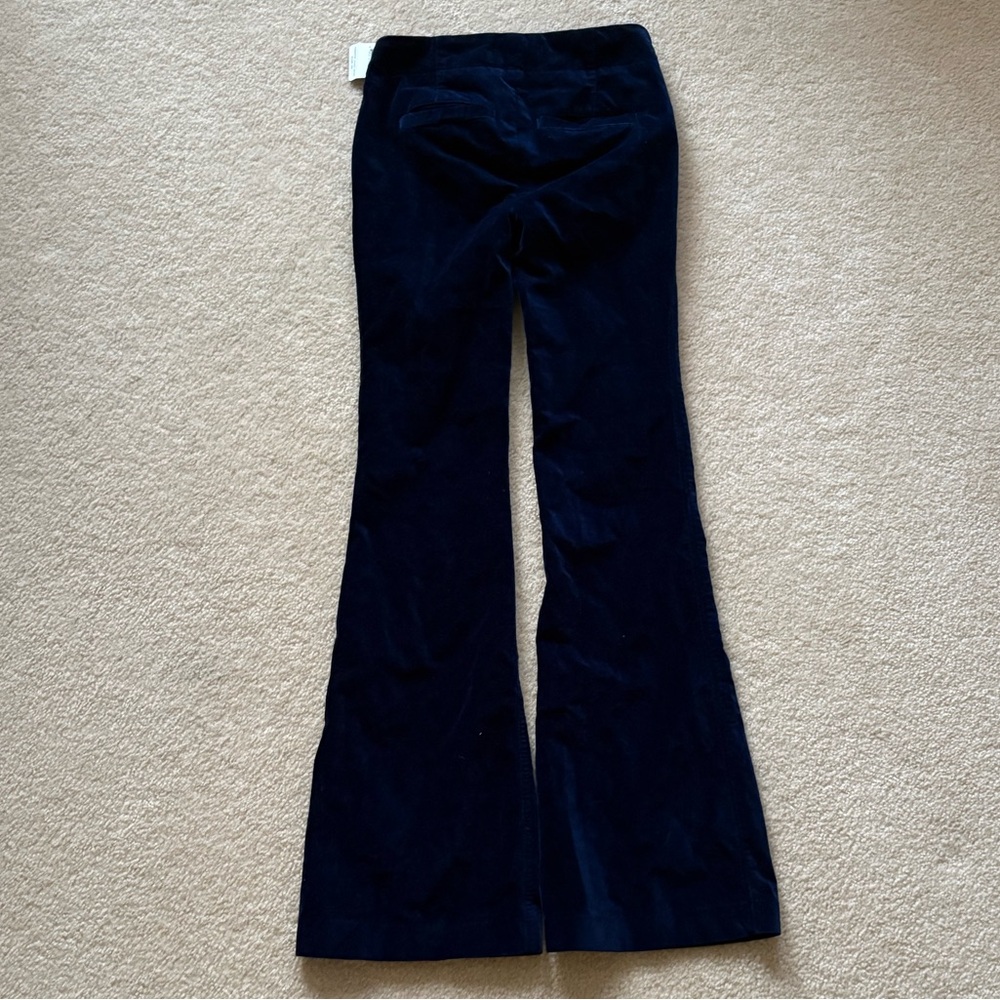 NWT Free People Women's Oxanna Stretch Velvet Flared Pants. Size 25. - Picture 3 of 5